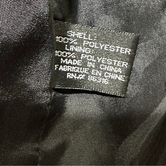 Vintage Black Finity Studio Collarless Blazer/Jacket V-neck Size 8 - Picture 7 of 9